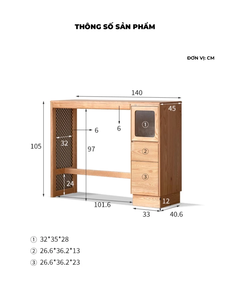 Bàn Đảo Tiện Lợi Đa Năng Gỗ Tự Nhiên Togismart BA097 mang thiết kế hiện đại, sang trọng, phù hợp không gian bếp gia đình. Chất liệu gỗ tự nhiên cao cấp, bền chắc, vừa làm bàn soạn, vừa tích hợp lưu trữ, giúp tối ưu diện tích và tạo điểm nhấn tinh tế cho ngôi nhà.