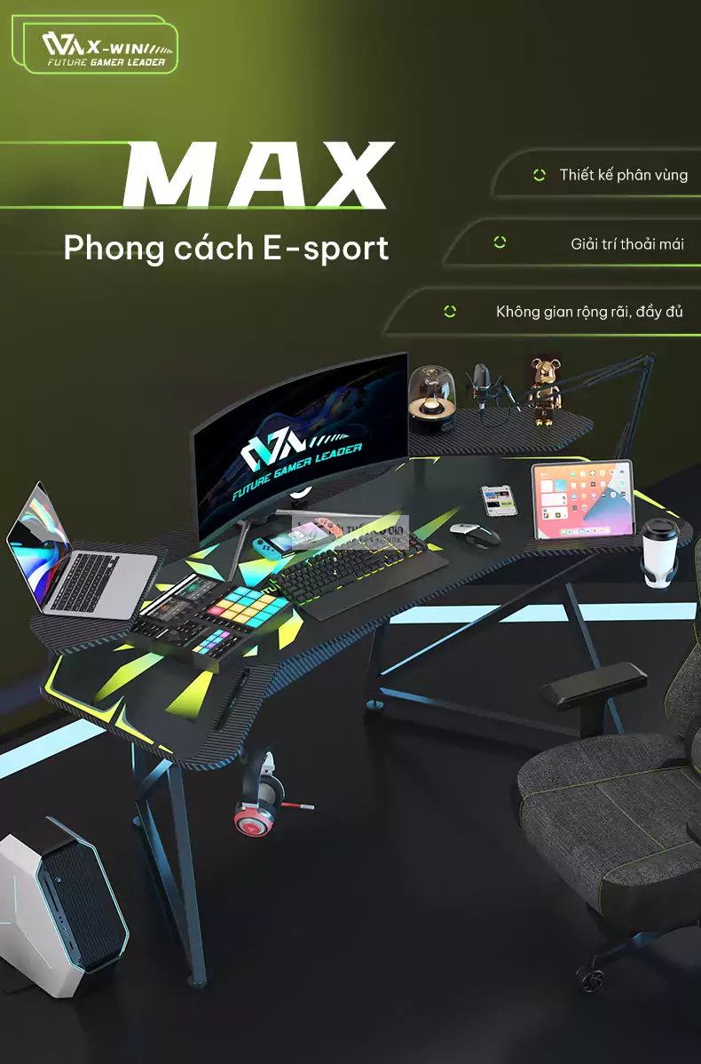 Bàn gaming hiện đại phong cách GT08