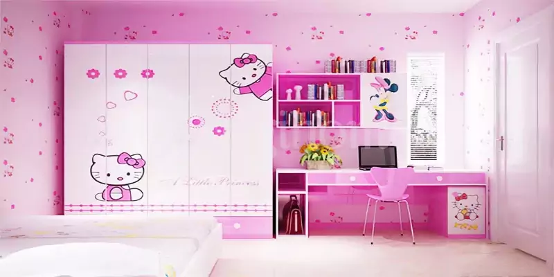 Bàn ghế học sinh - Nội thất phòng ngủ Hello Kitty