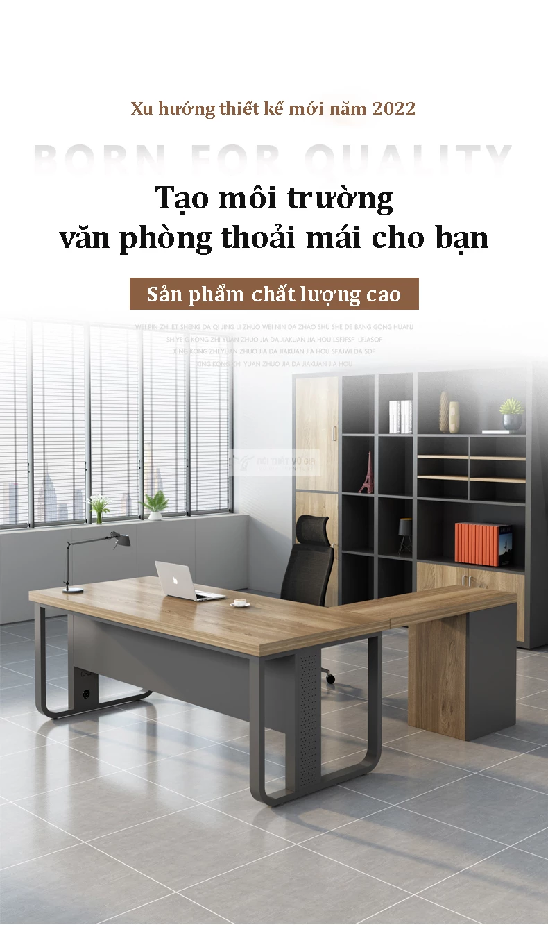 Bàn giám đốc kết hợp bàn phụ đa năng SD242