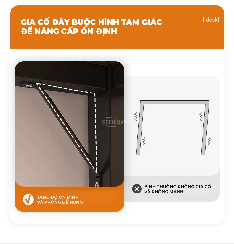 Bàn gỗ tự nhiên bàn làm việc kèm kệ tổ ong đa năng OpenLiving OBG 047 kết hợp tiện ích và phong cách. Chất liệu gỗ tự nhiên bền bỉ, thiết kế kệ tổ ong độc đáo, tạo không gian làm việc gọn gàng và hiện đại. Lựa chọn hoàn hảo cho không gian sống của bạn.