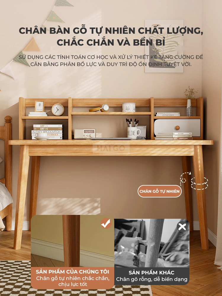 Bàn Gỗ Tự Nhiên Cao Cấp Haigo BGT250