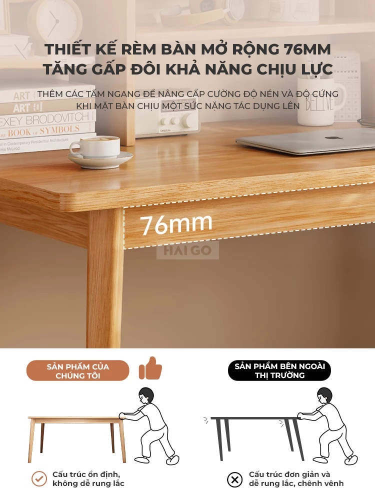 Bàn Gỗ Tự Nhiên Cao Cấp Haigo BGT250