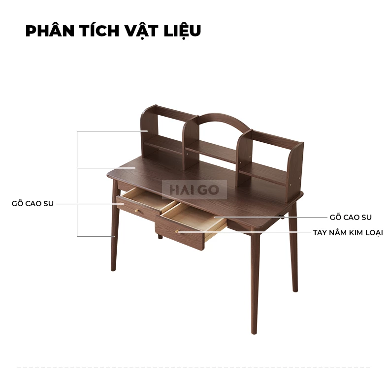 Bàn Gỗ Tự Nhiên Cao Cấp Haigo BGT268