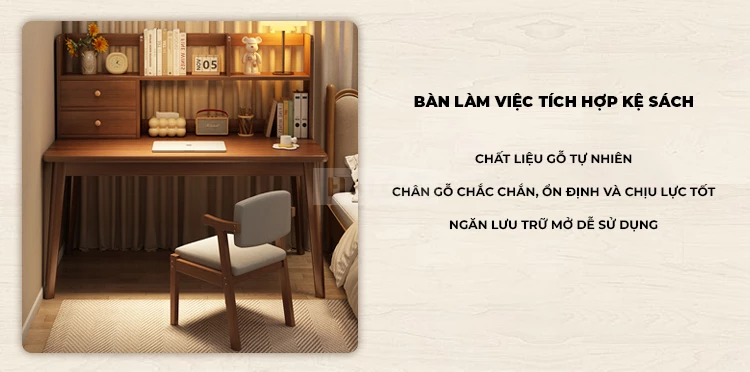 Bàn Gỗ Tự Nhiên Đa Năng Haigo BGT367