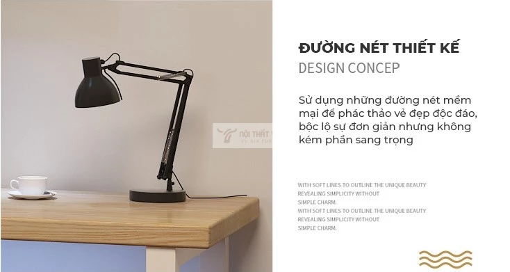 thiết kế tinh tế của Bàn gỗ tự nhiên kết hợp giá sách SD199