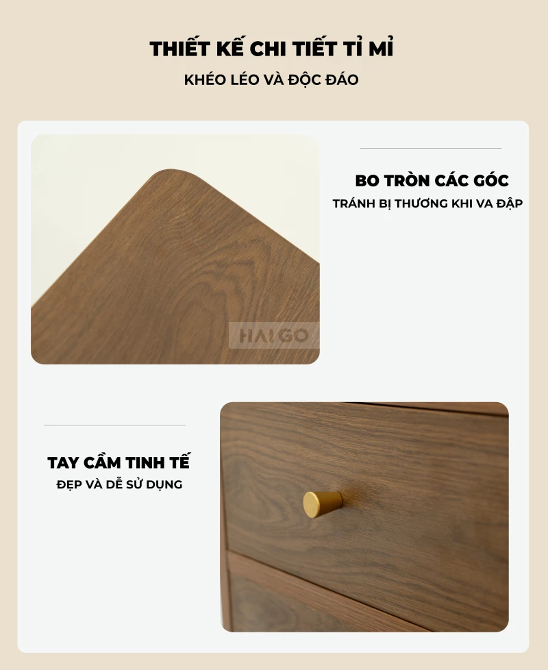 Bàn Gỗ Tự Nhiên Phong Cách Hiện Đại Haigo BGT377
