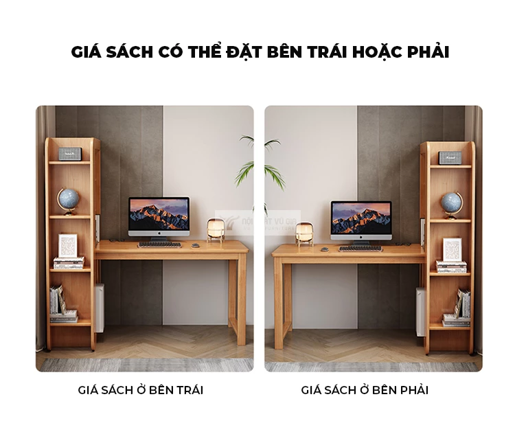 tùy chỉnh kệ sách của Bàn gỗ tự nhiên phong cách tối giản SD162