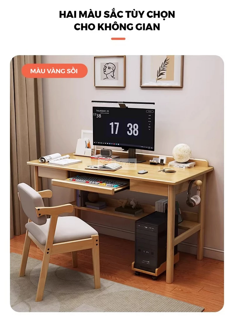tùy chọn màu sắc của Bàn gỗ tự nhiên phong cách tối giản SD266
