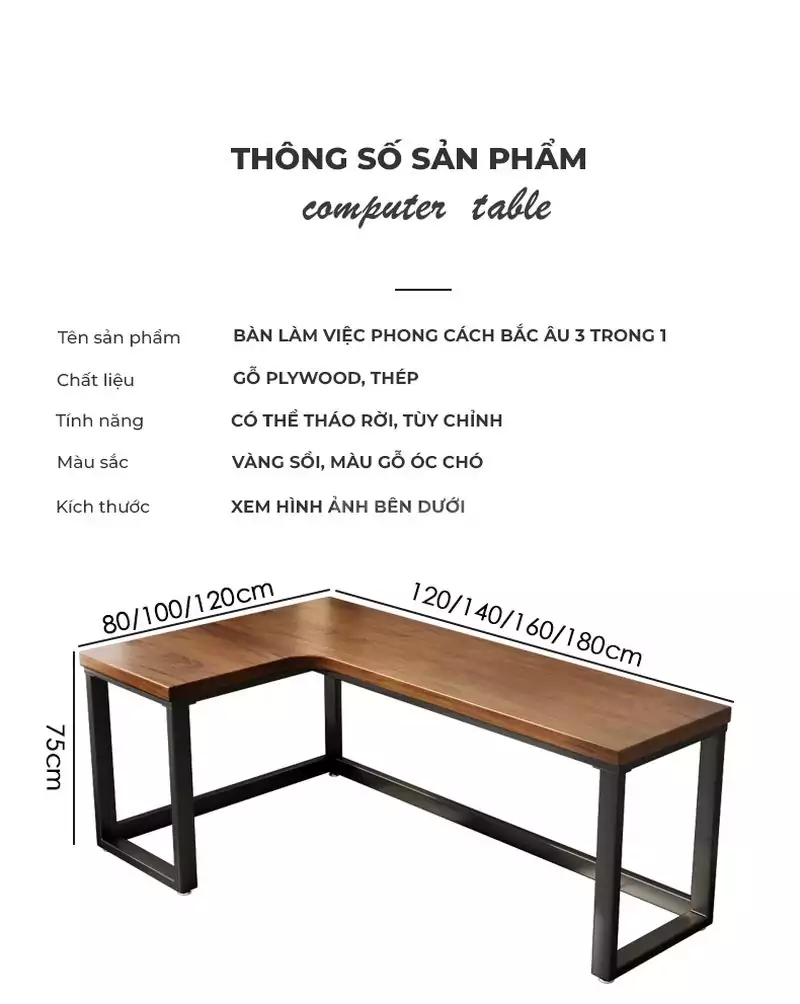 Bàn Gỗ Tự Nhiên Togismart BTN010