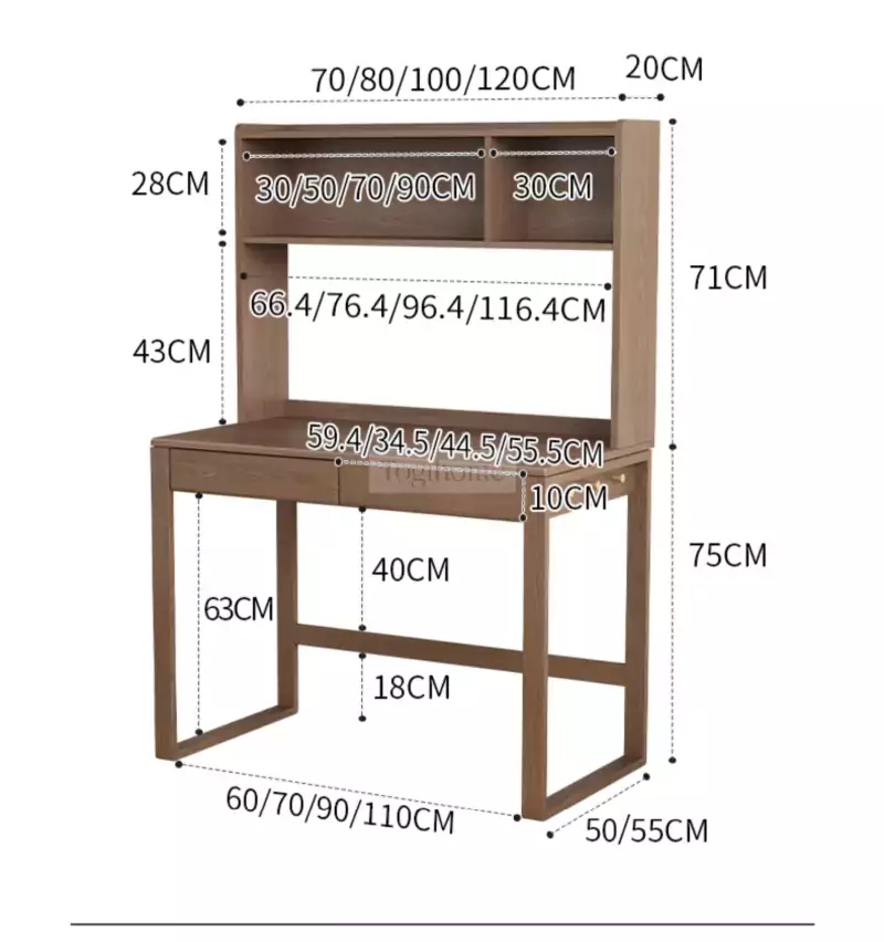 chi tiết kích thước của Bàn gỗ tự nhiên tối giản GTN035