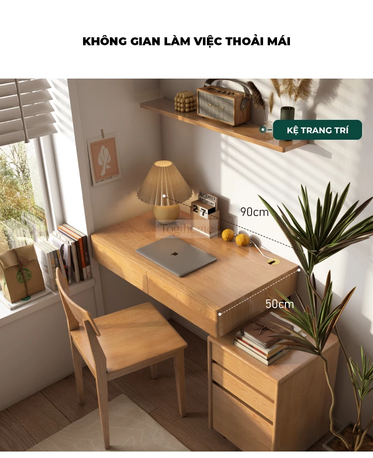 Bàn Học Bàn Làm Việc Gỗ Tự Nhiên BTG 087 sở hữu thiết kế tối giản, hiện đại, làm từ gỗ tự nhiên cao cấp. Bàn thích hợp cho phòng học, phòng làm việc gia đình, tạo không gian ngăn nắp, sang trọng, hỗ trợ tối ưu hiệu quả học tập và làm việc lâu dài.