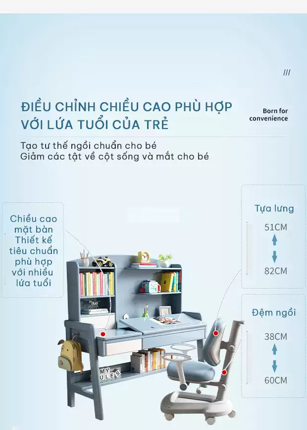 thiết kế tùy chỉnh của Bàn học chống gù thiết kế tùy chỉnh linh hoạt SD88