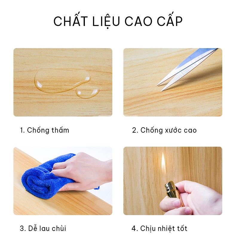 chi tiết chất liệu của Bàn học chữ L tích hợp giá sách SD123