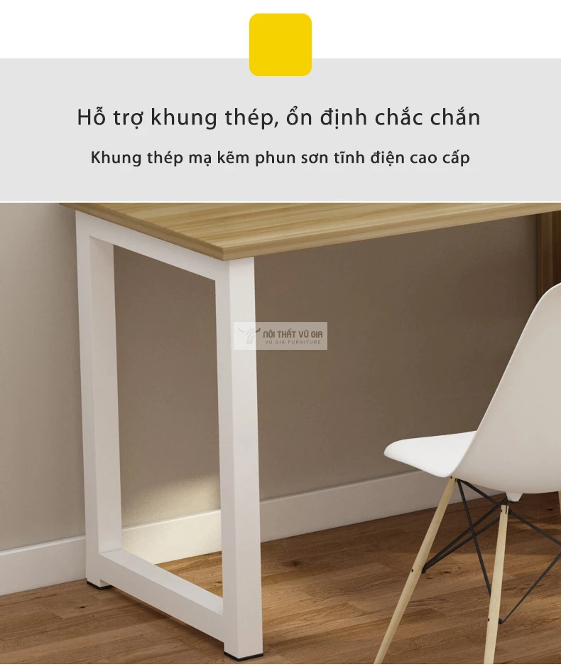 Bàn học đôi thiết kế tối giản SD131 sử dụng chân khung sắt phun sơn tĩnh điện cao cấp