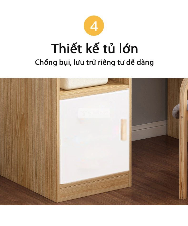 thiết kế tủ lớn, lưu trữ nhanh chóng của Bàn học kết hợp giá sách thiết kế tối ưu SD136