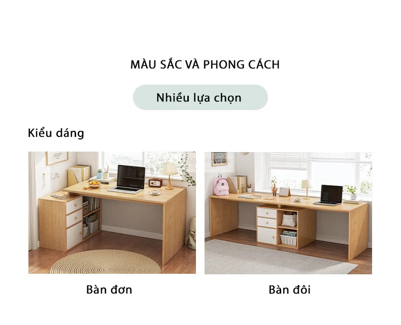 tùy chọn kiểu dáng của Bàn học phong cách tối giản SD128