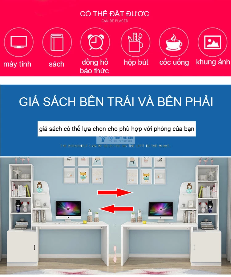 tùy chỉnh linh hoạt với Bàn học sinh cánh buồm hiện đại SD190