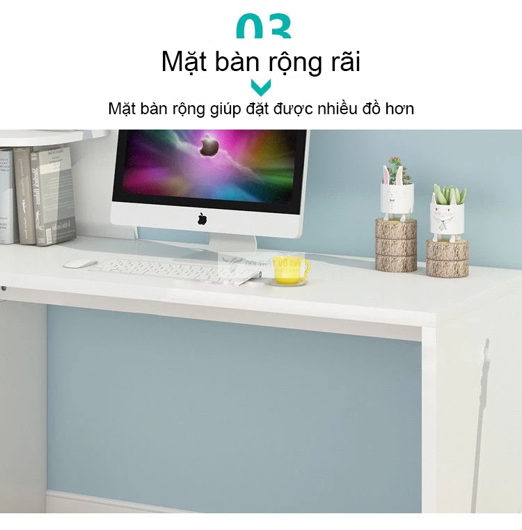 thiết kế mặt bàn rộng rãi của Bàn học sinh cánh buồm hiện đại SD190