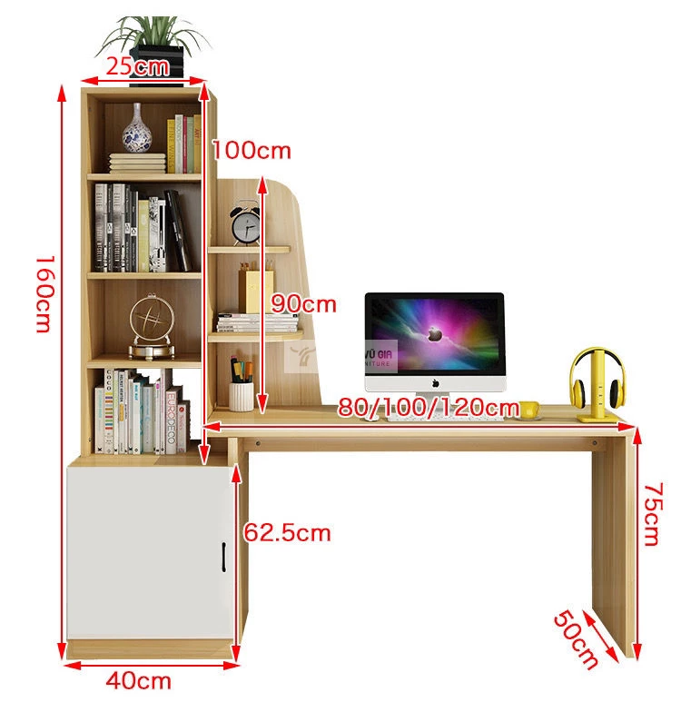 kích thước chi tiết của Bàn học sinh cánh buồm hiện đại SD190