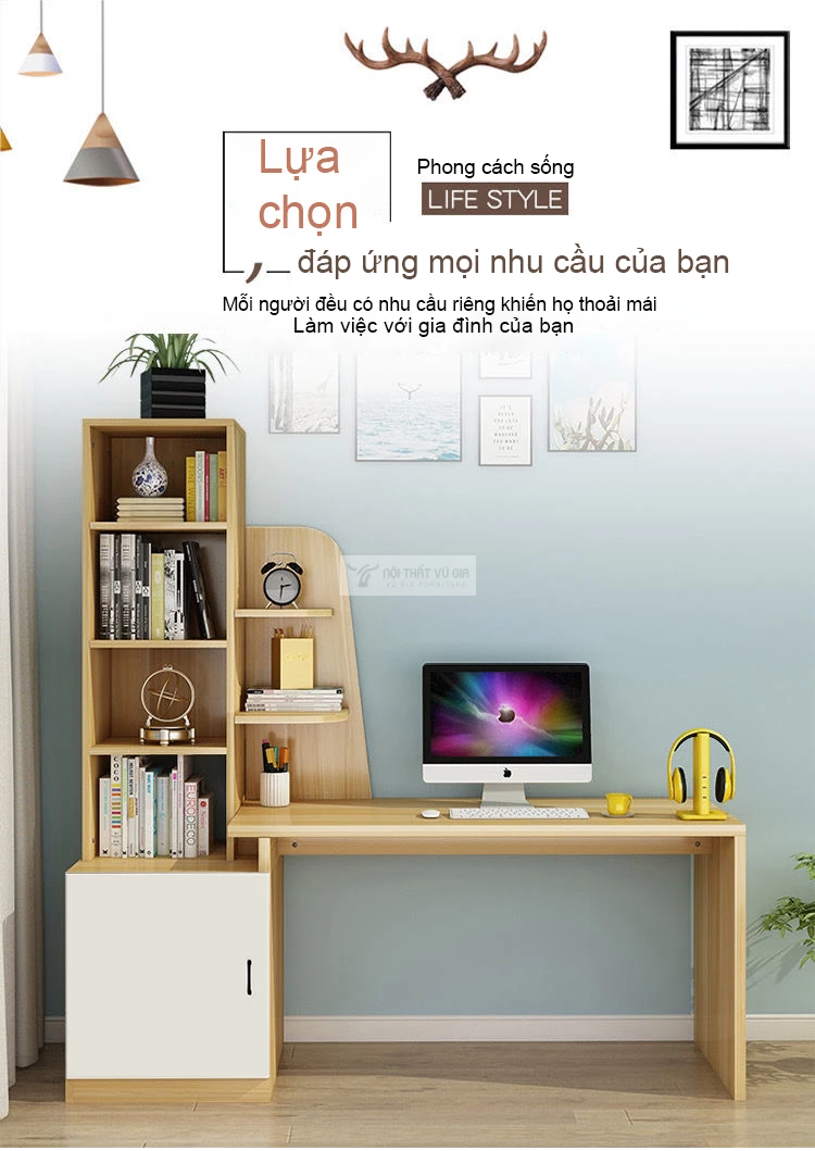 Bàn học sinh cánh buồm hiện đại SD190