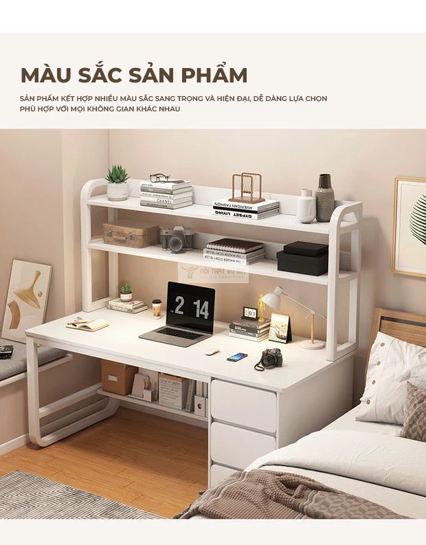 tùy chọn màu sắc của Bàn học sinh có giá sách và tủ lưu trữ SD149