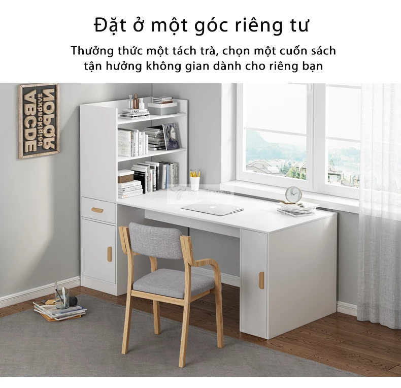 Bàn học sinh kết hợp giá sách SD216