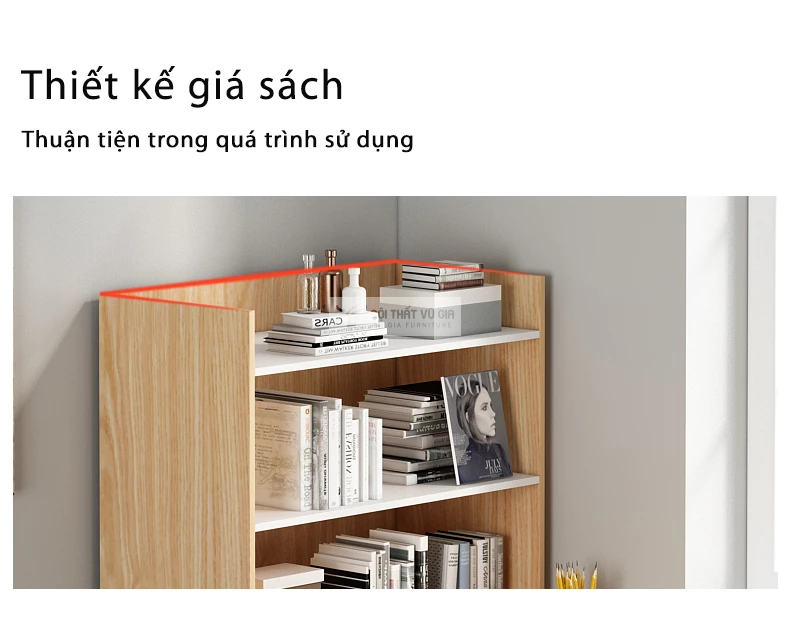 Bàn học sinh kết hợp giá sách SD216