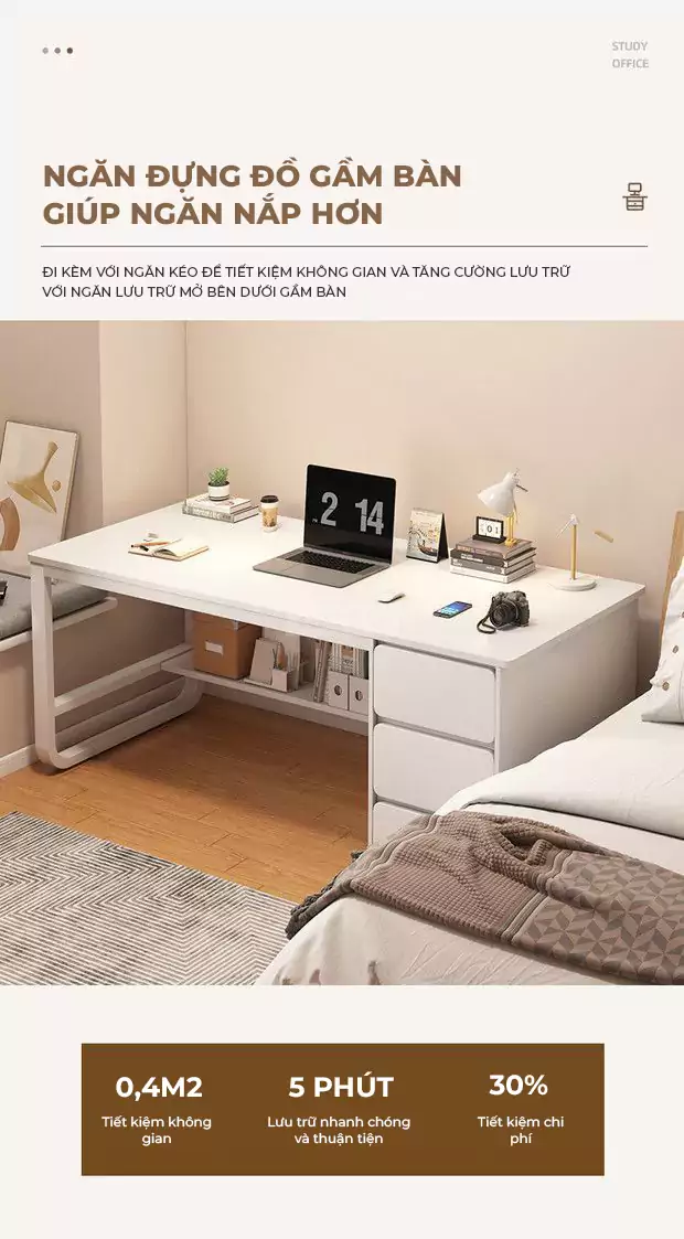 B&agrave;n Học Sinh Kết Hợp Tủ Đa Năng Haigo BHS180