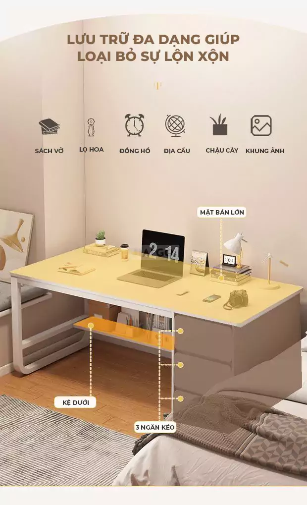 B&agrave;n Học Sinh Kết Hợp Tủ Đa Năng Haigo BHS180