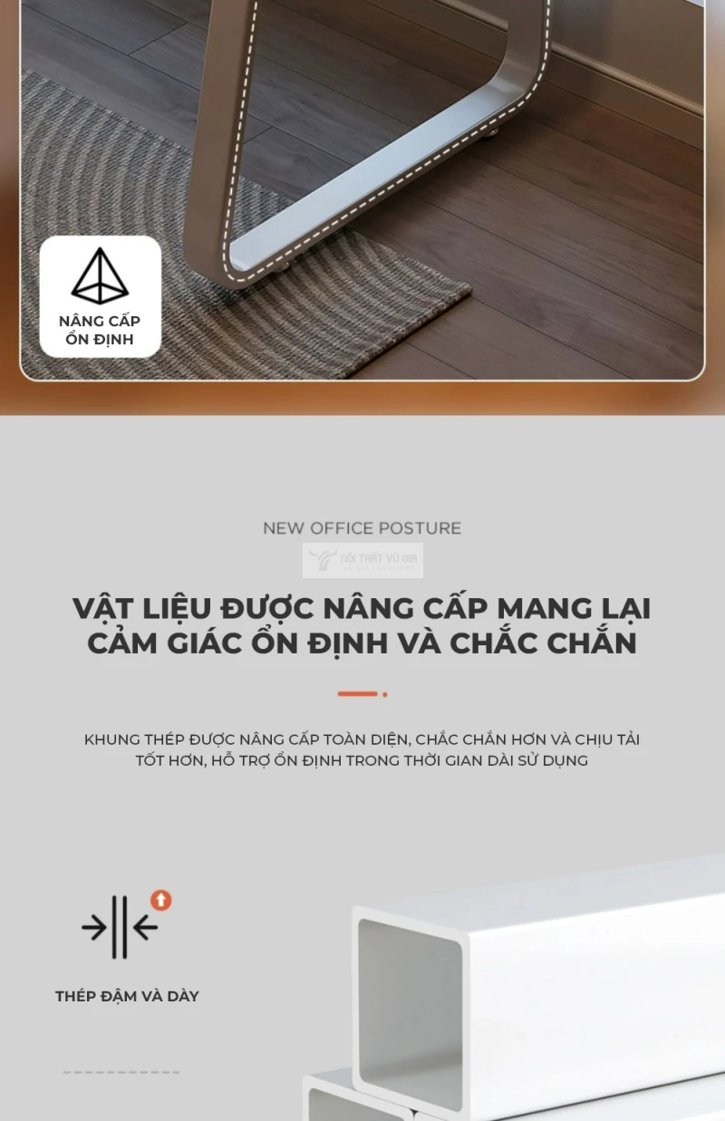 chi tiết khung kim loại của Bàn học sinh thiết kế tối giản hiện đại SD150