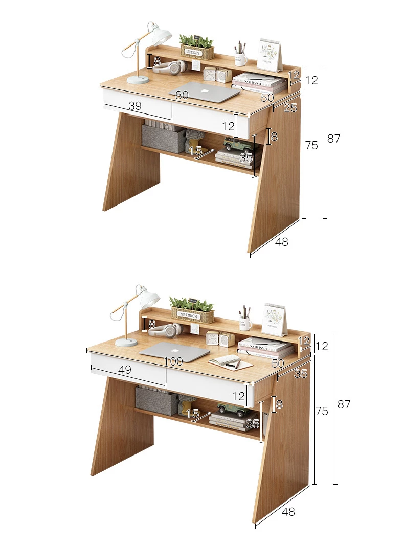 kích thước chi tiết của Bàn học sinh tối giản thiết kế hiện đại SD192