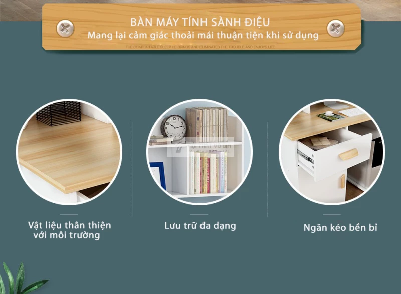 ưu điểm của Bàn học thiết kế thông minh, tiện lợi SD127