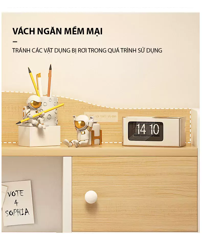 thiết kế vách ngăn của Bàn học thiết kế thông minh, tối ưu không gian SD53