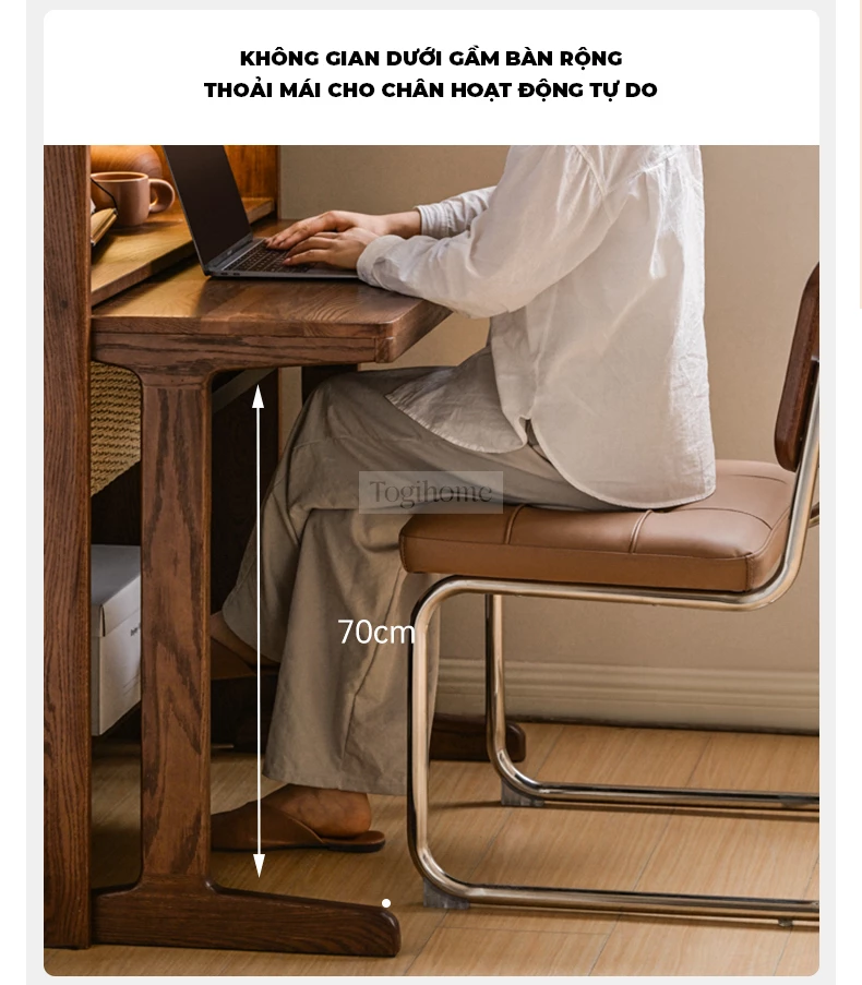 Bàn Làm Việc Bàn Học Thiết Kế Đơn Giản Gỗ Tự Nhiên Togismart BTG 075 – Mẫu bàn lý tưởng cho không gian học tập và làm việc nhờ thiết kế đơn giản, tinh tế. Sử dụng gỗ tự nhiên bền đẹp, thân thiện môi trường, dễ dàng phối hợp với nhiều phong cách nội thất hiện đại.