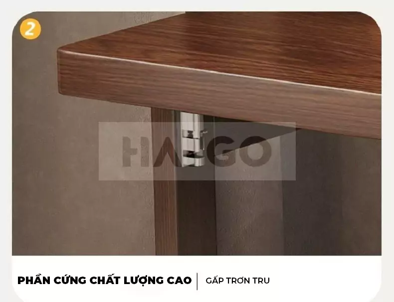 Bàn Làm Việc Gấp Gọn Đa Năng Gỗ Tự Nhiên Haigo BGT126