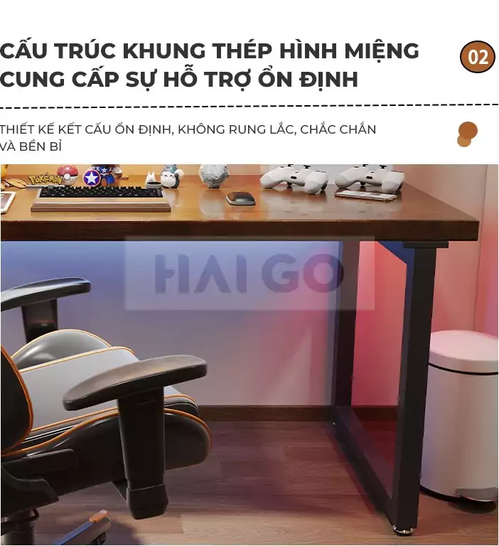 Bàn Làm Việc Gỗ Tự Nhiên Cao Cấp Haigo BGT092