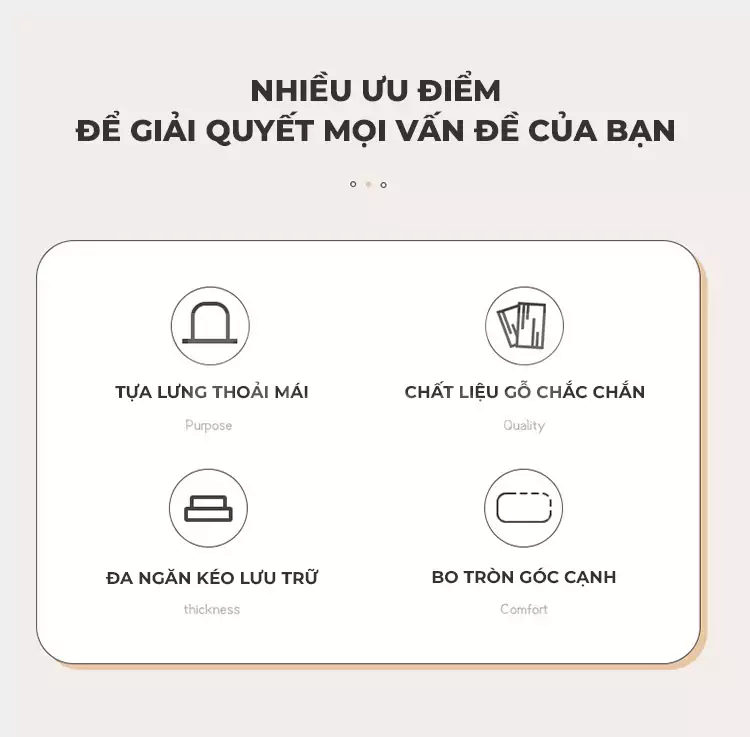 Bàn Làm Việc Gỗ Tự Nhiên Đa Năng Haigo BGT088