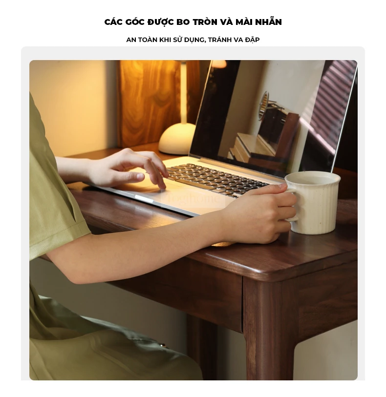 Bàn Làm Việc Gỗ Tự Nhiên Togismart BTG 065 – Mẫu bàn thiết kế hiện đại, tối giản, sử dụng gỗ tự nhiên chắc chắn và bền đẹp. Phù hợp cho không gian làm việc tại nhà hoặc văn phòng, mang lại cảm giác ấm cúng và tập trung khi sử dụng