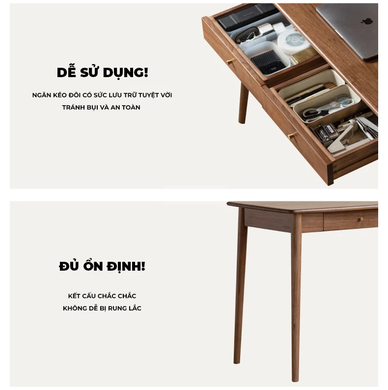 Bàn Làm Việc Gỗ Tự Nhiên Togismart BTG 066 – Thiết kế thanh lịch với chất liệu gỗ tự nhiên cao cấp, đường nét tinh giản, phù hợp cho không gian hiện đại. Mặt bàn rộng rãi, tiện lợi cho làm việc, học tập, mang lại cảm hứng và hiệu quả trong từng giờ làm việc.