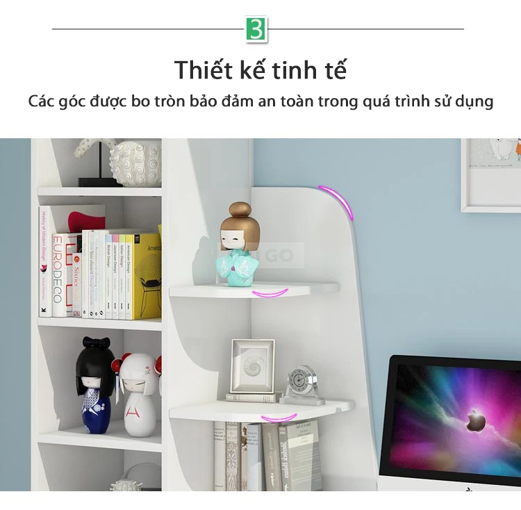 Bàn Làm Việc Kết Hợp Kệ Sách Đa Năng Haigo BHS229