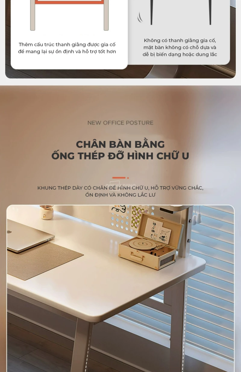  Bàn làm việc khung thép chống gỉ kèm giá sách hiện đại OpenLiving OBG 052 mang đến sự bền bỉ và tiện lợi. Thiết kế khung thép chống gỉ chắc chắn, kết hợp giá sách hiện đại, tạo không gian làm việc gọn gàng và thẩm mỹ. Lựa chọn hoàn hảo cho không gian làm việc của bạn.