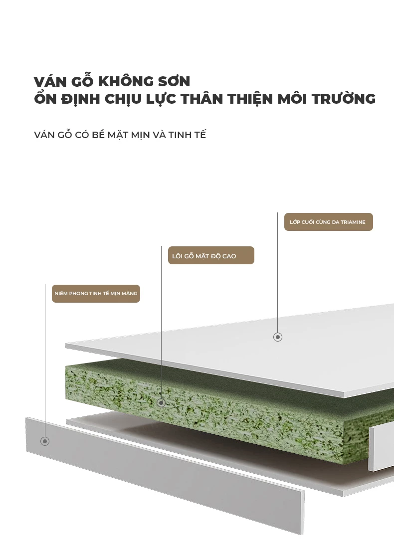 chi tiết chất liệu của Bàn làm việc tích hợp tủ hiện đại SD161