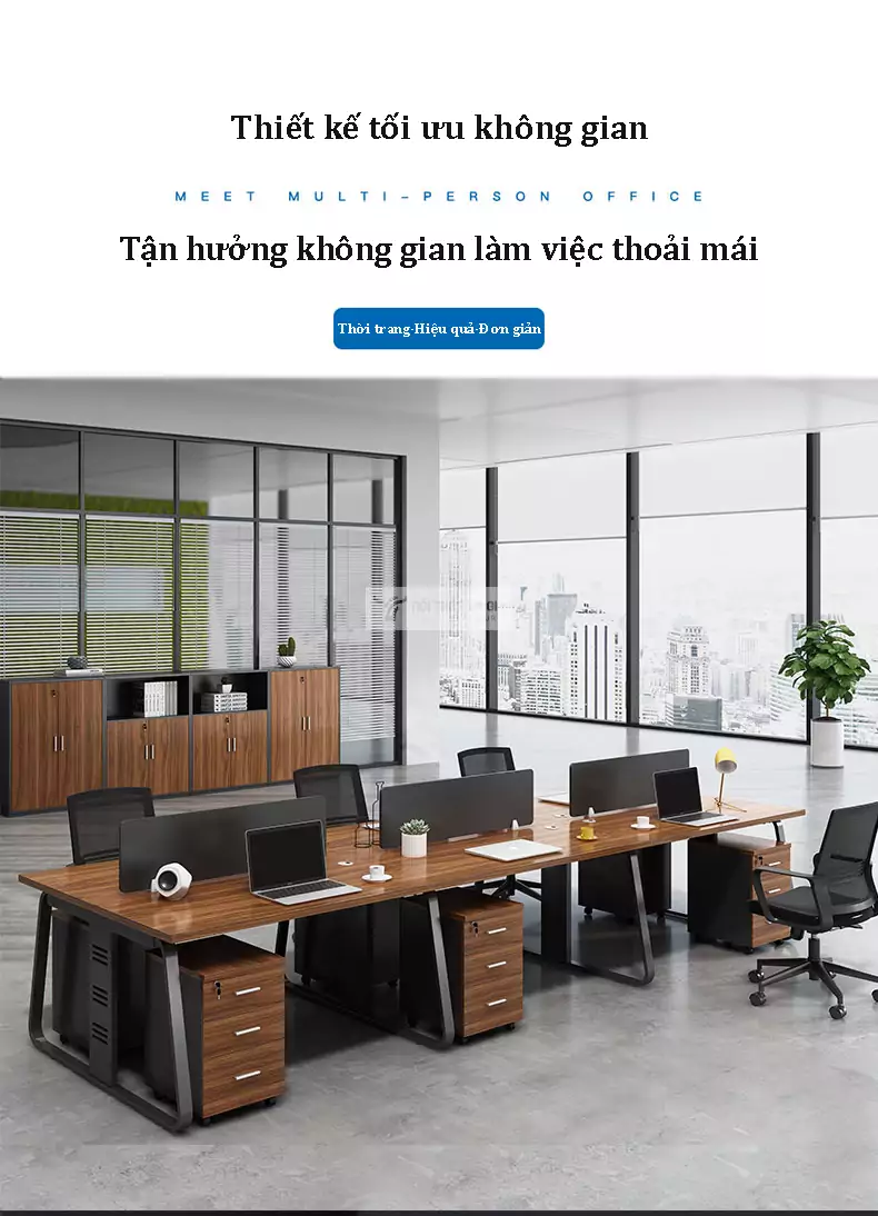 Bàn làm việc văn phòng chân kim loại chắc chắn SD79