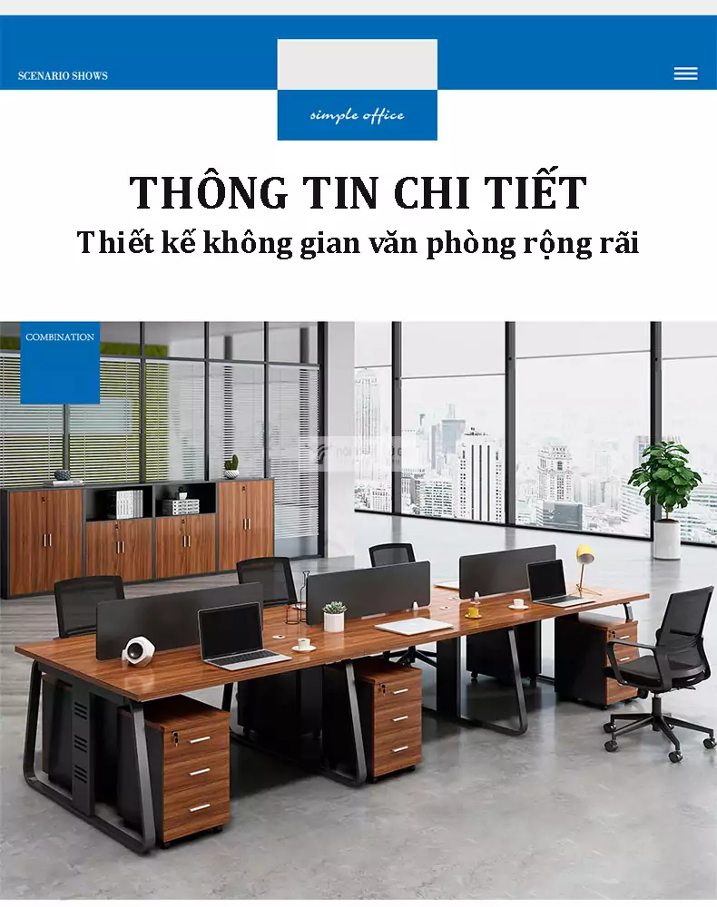 mang đến không gian văn phòng rộng rãi với Bàn làm việc văn phòng chân kim loại chắc chắn SD79