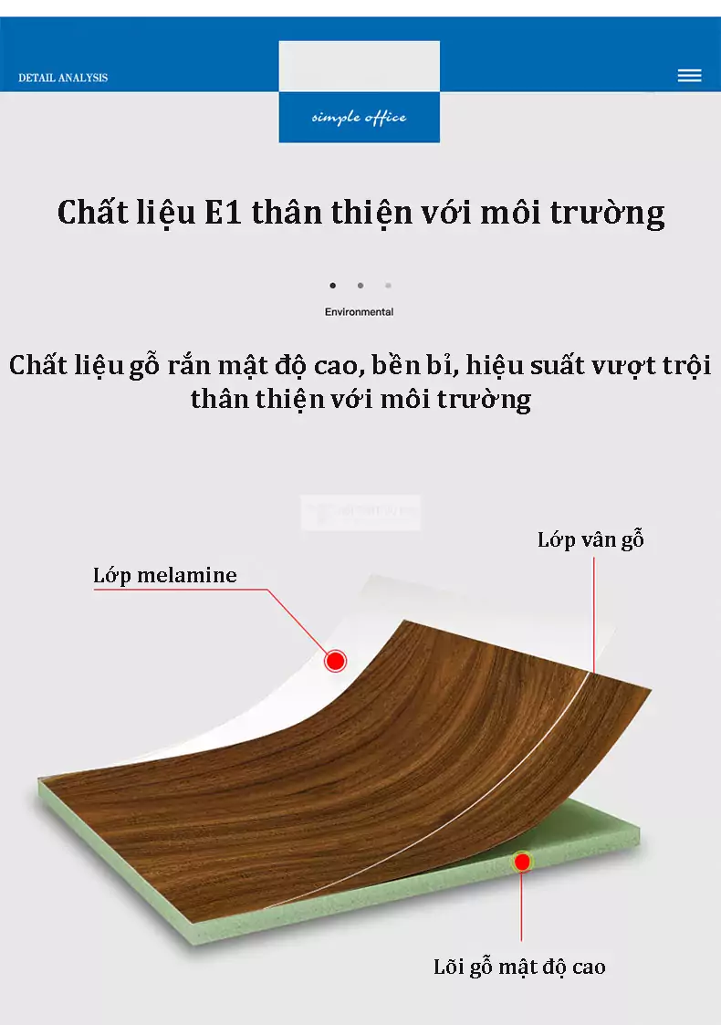 chi tiết chất liệu của Bàn làm việc văn phòng chân kim loại chắc chắn SD79