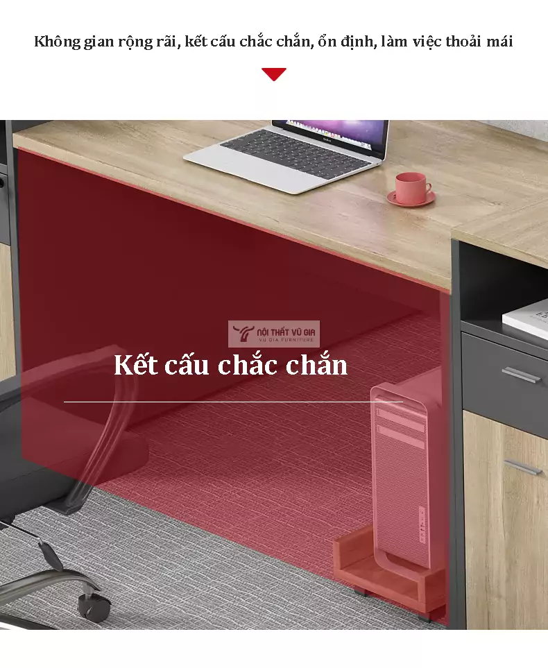 thiết kế kết cấu chắc chắn của Bàn làm việc văn phòng thiết kế hiện đại SD86