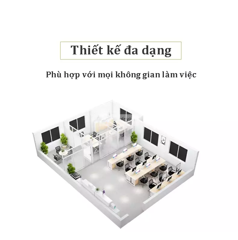 thiết kế phù hợp với nhiều không gian của Bàn làm việc văn phòng thiết kế tối ưu SD81