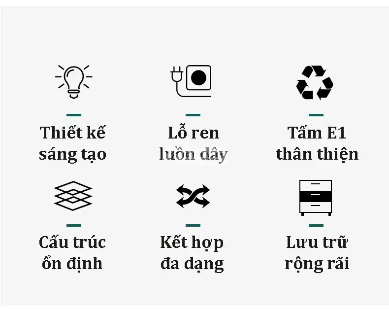 ưu điểm của Bàn làm việc văn phòng tích hợp tủ lưu trữ SD85