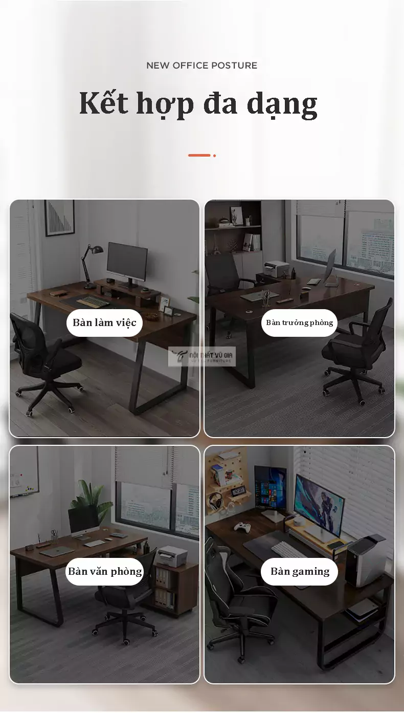 thiết kế đa năng của Bàn làm việc văn phòng tối giản SD76